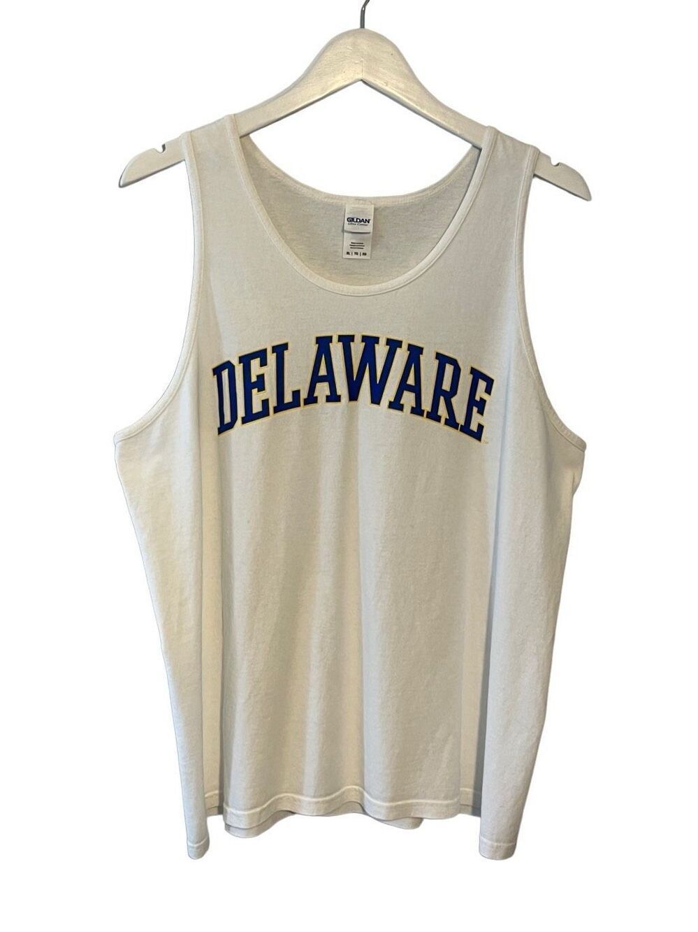 University of Delaware white cotton tank top - XL